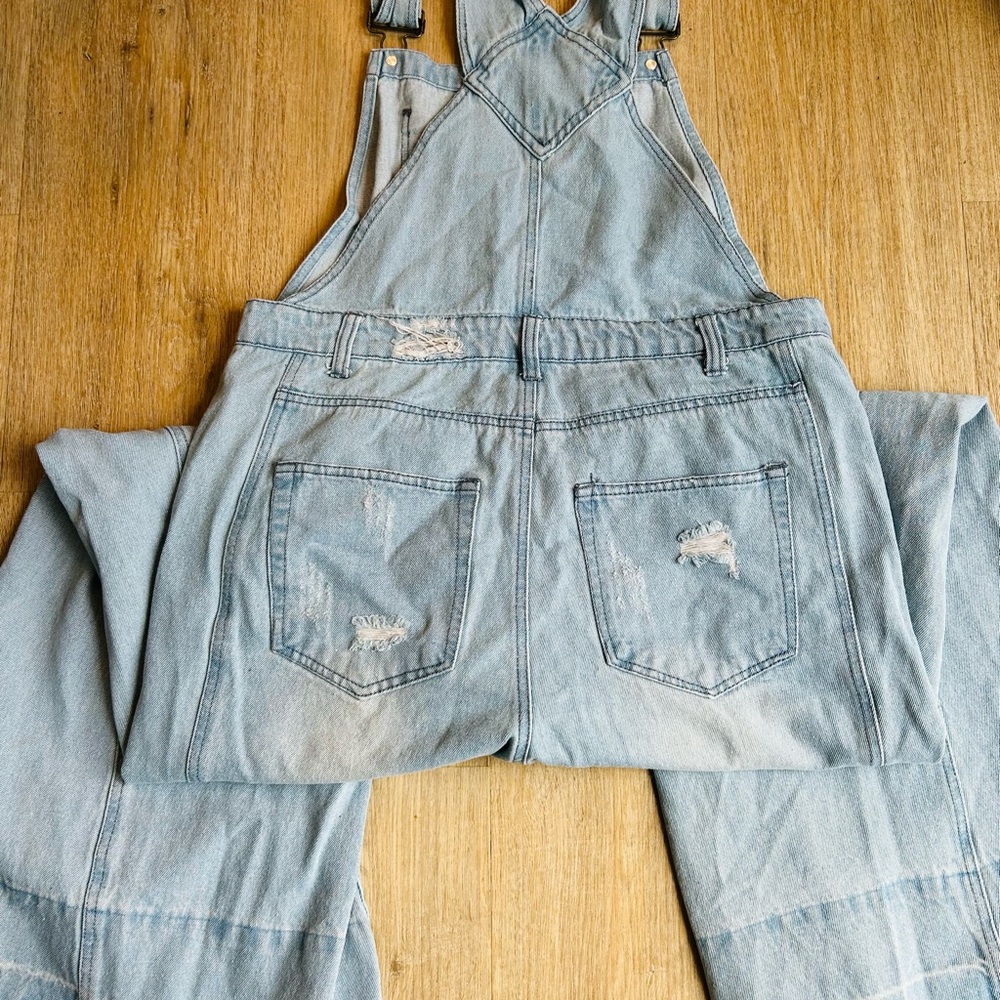 Chic Denim Flare Overalls - Picture 10 of 12